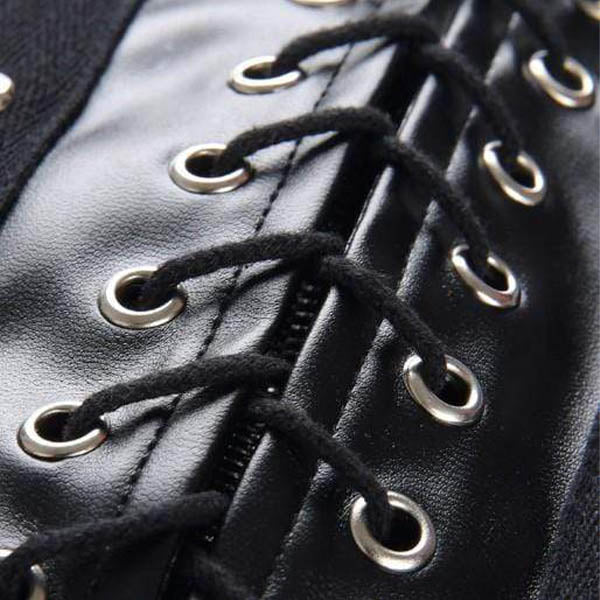 Gothic Leather Bondage High Waist