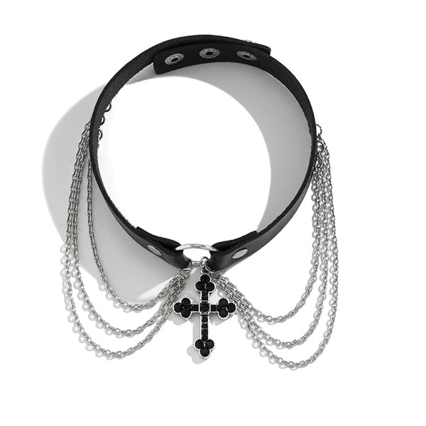 Summon Cross Choker Necklace