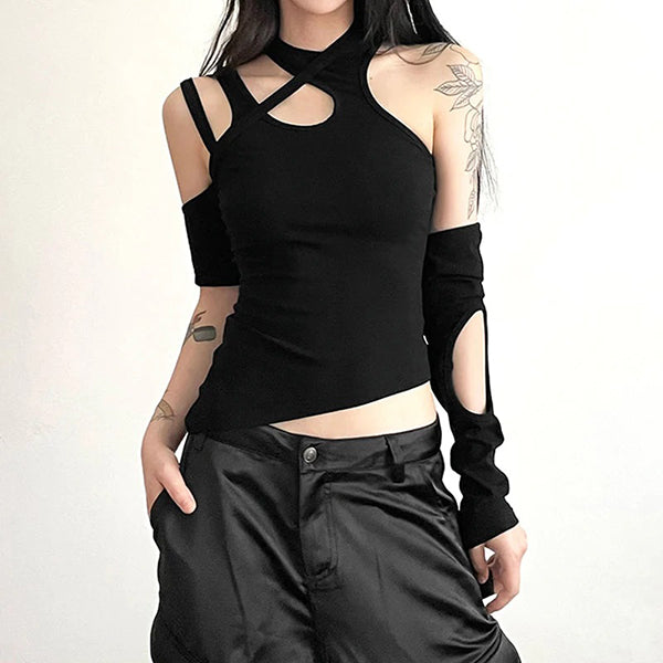 Tracy Irregular Cut Out Top