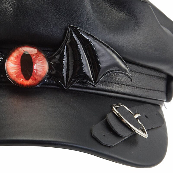 Red Eye Steampunk Newsboy Hat