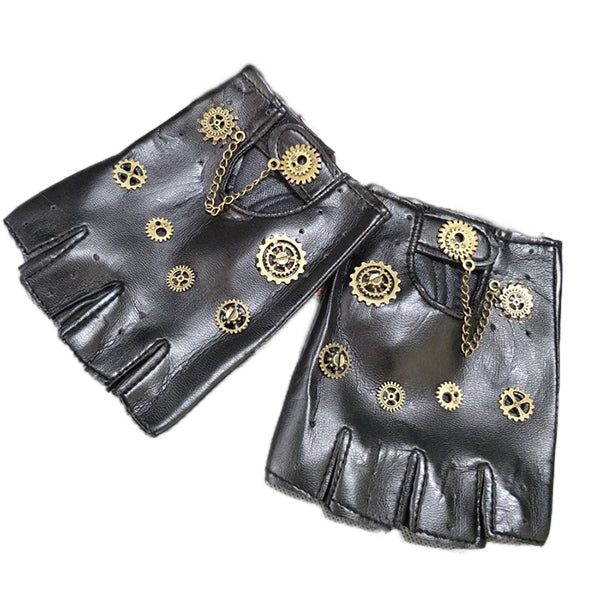 Steampunk Raider Leather Gloves