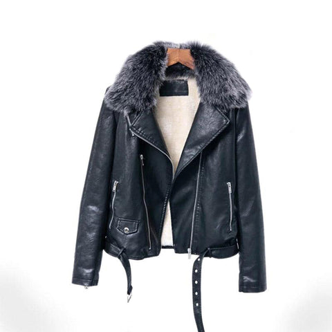 Faux Leather Winter Gothic Coat