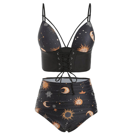 Sun & Moon Tankini Swimsuit Set