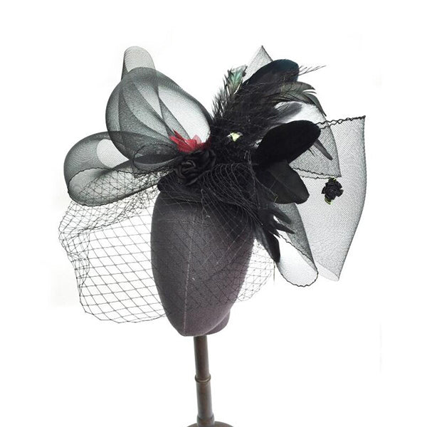 Caroline Black Fascinator Hat