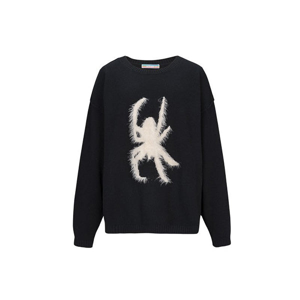 Fuzzy Spider Black Sweater