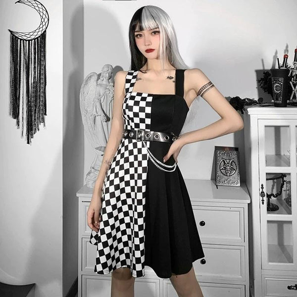 Two-Faced Plaid Sexy Dress