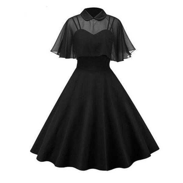 In The Dark Vintage Cape Dress