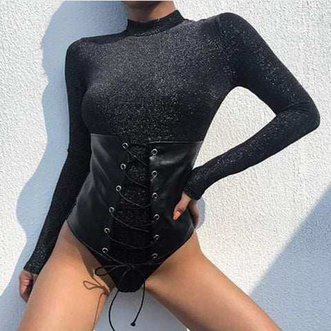 Gothic Glitter Bodysuit