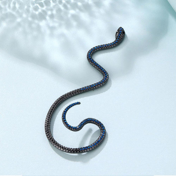 Medusa Rhinestone Snake Earrings