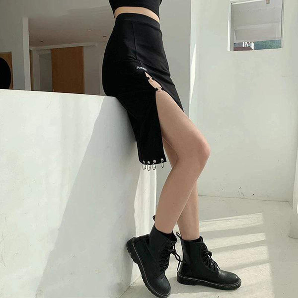 Morgana Black Pencil Skirt