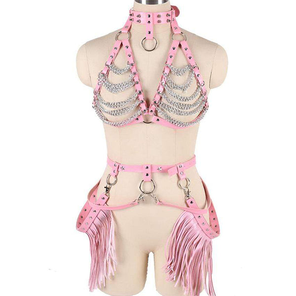 Exotic Chained Bra Harness