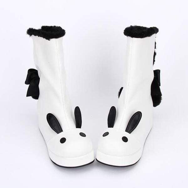 B&W Bunny Toe Shoes