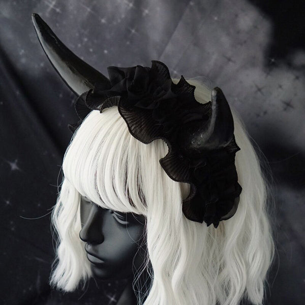 Devil Maiden Horn Ruffled Headband