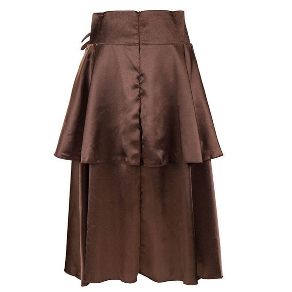 Steampunk Ruched Maxi Skirt