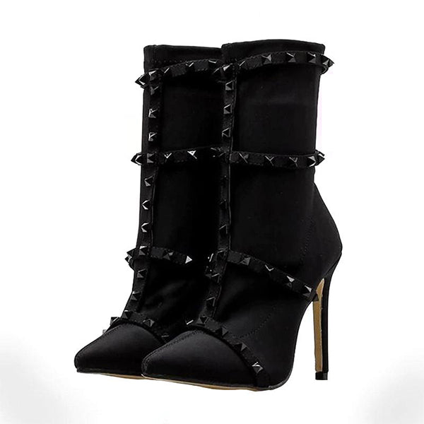 Sexy Rivet Cage Boots