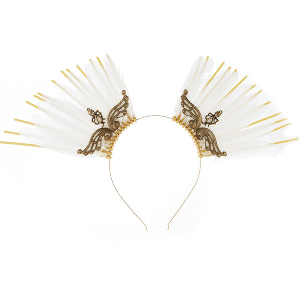 Louise Feather Crown Headband