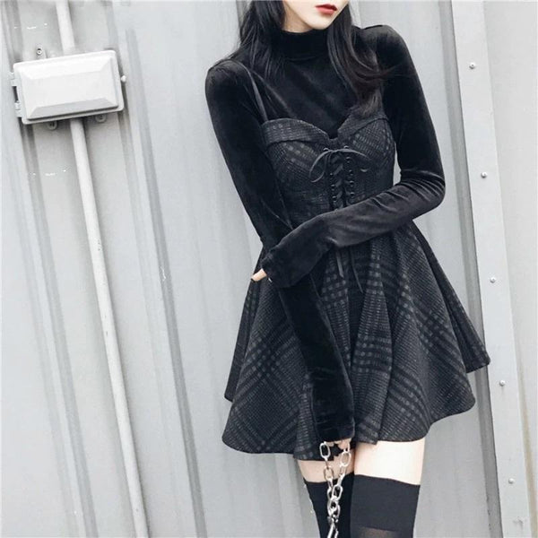 Untamed Goth Mini Dress
