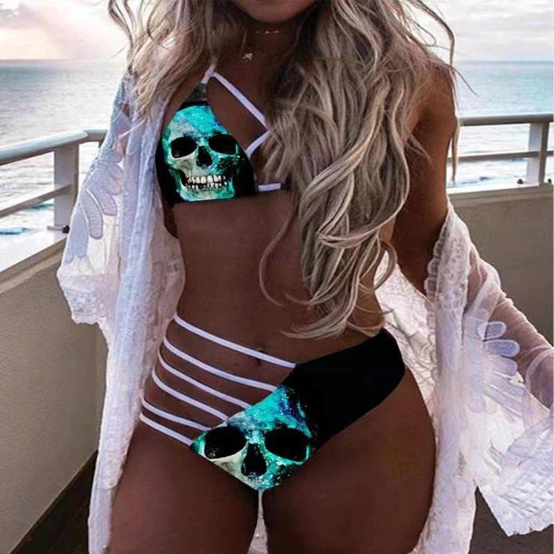 Summer Skull Bikini Set  Gothic Bikini – All Things Gothic