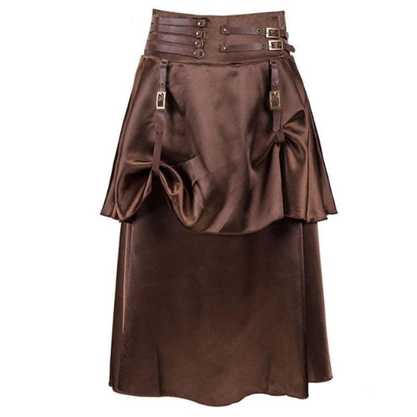 Steampunk Ruched Maxi Skirt