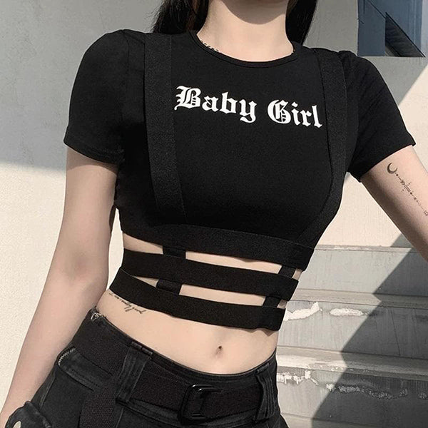 Baby Girl Gothic Crop Top