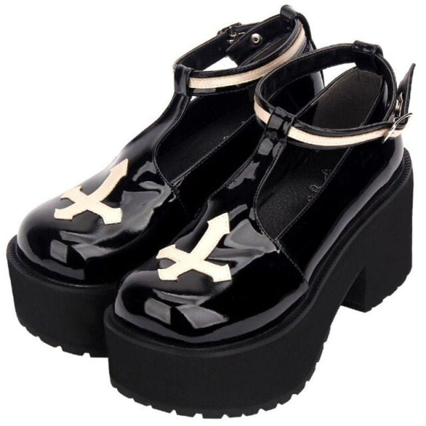 Gothic Cross Punk Lolita Shoes