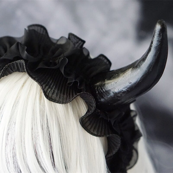 Devil Maiden Horn Ruffled Headband