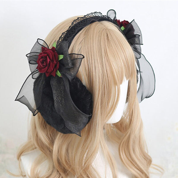 Lolita Lace Plush Earmuffs