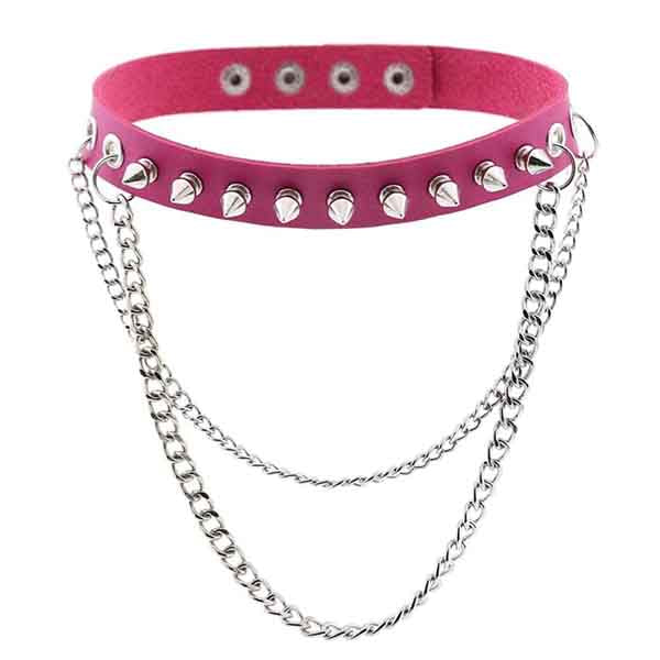 Emo Punk Chained Choker  Goth Choker – All Things Gothic