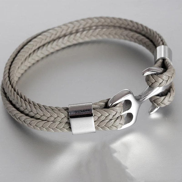 Anchorman Leather Bracelet