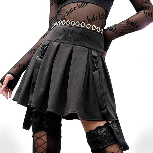 Evanora Pleated Skirt Gothic