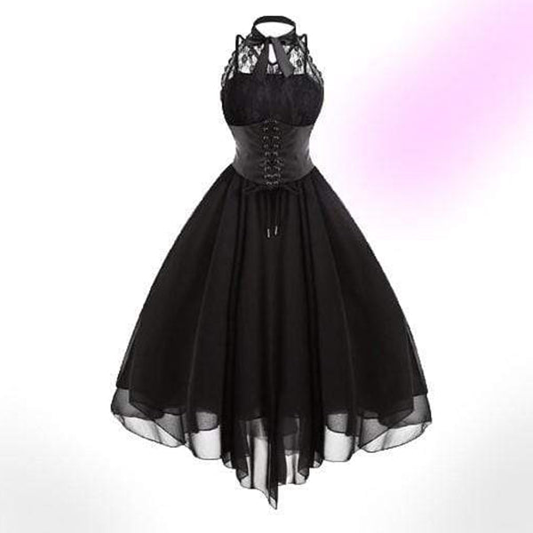 Gothic Bow Vintage Corset Dress