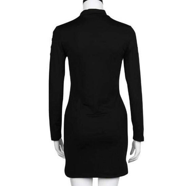 Gothic High-Necked Long Sleeve Dress