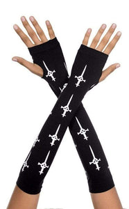 Gothic Cross Finger Gloves
